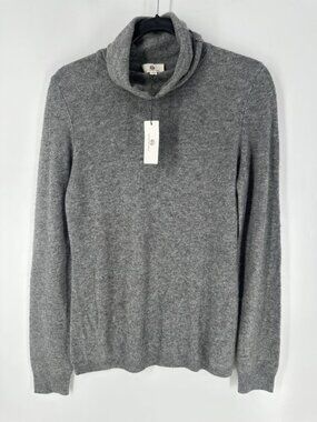 Adriano Goldschmied 100% Cashmere Cowl Neck Sweater M Grey NWT $278 Read